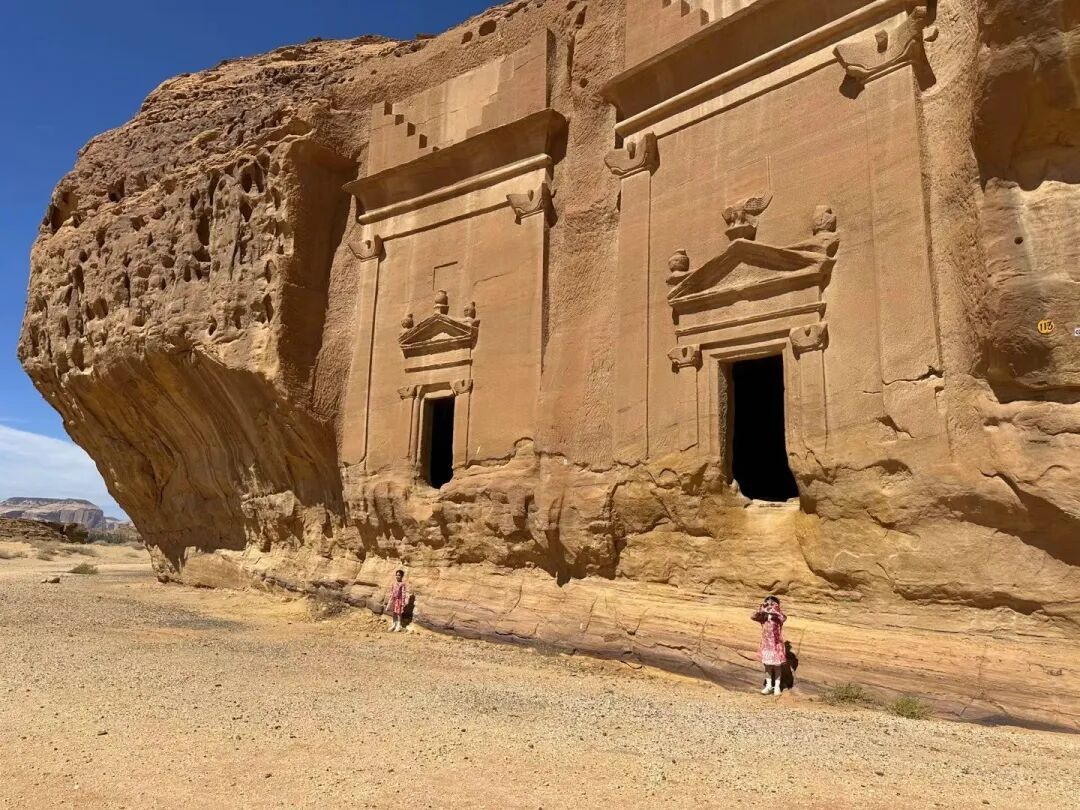 Carved tomb façades at Hegra.