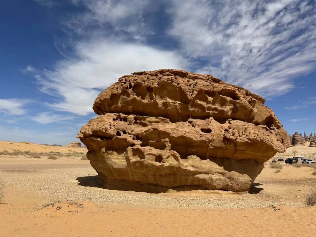 Weathered sandstone, with a scale all its own.