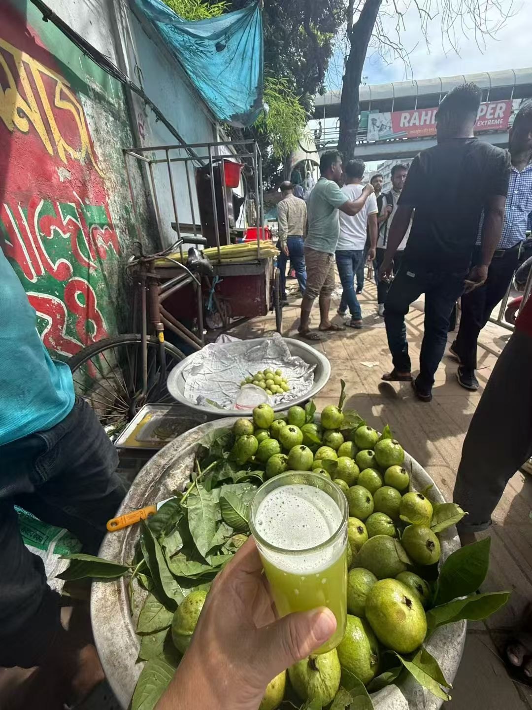 A street drinks stall.