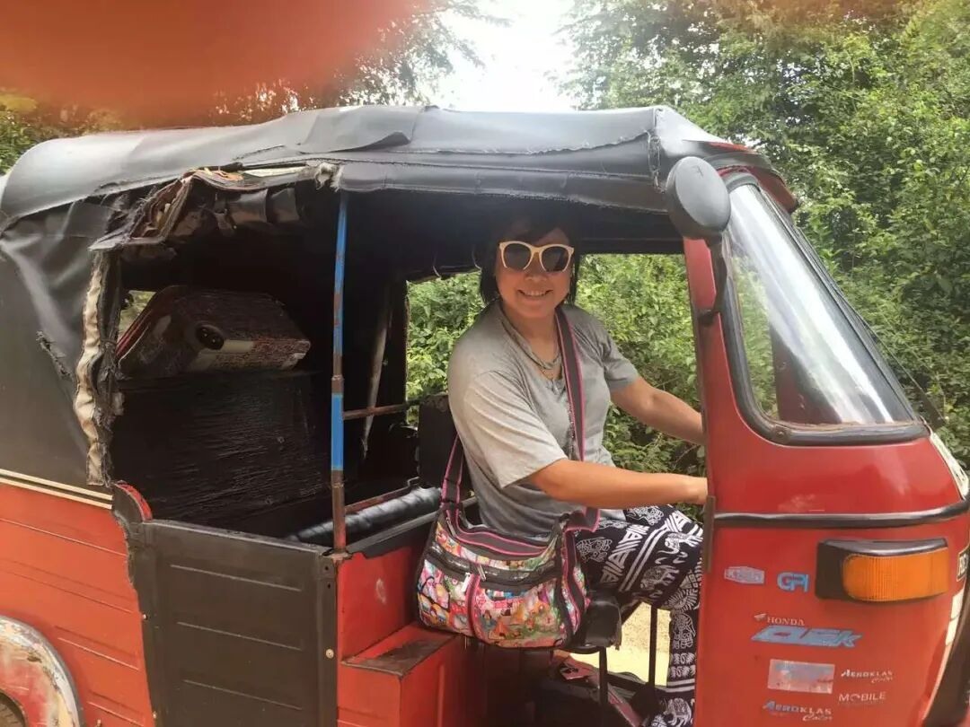 A personal travel moment in a tuk-tuk.